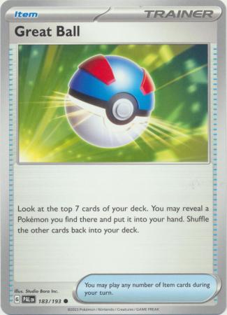 Pokemon - Great Ball - 183/193 - Common - Scarlet &amp; Violet: Paldea Evolved Series - Top CollectiblesCollectible CardsPokémon
