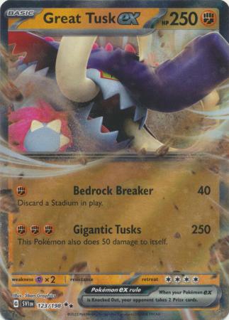 Pokemon - Great Tusk ex - 123/198 - Ultra Rare - Scarlet &amp; Violet: Base Set Series - Top CollectiblesCollectible CardsPokémon