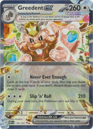 Pokemon - Greedent ex - 179/197 - Ultra Rare - Scarlet & Violet: Obsid Top Collectibles Pokemon - Greedent ex - 179/197 - Ultra Rare - Scarlet & Violet: Obsid Top Collectibles