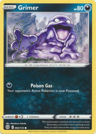Pokemon - Grimer - 084/172 - Common - Sword &amp; Shield: Brilliant Stars Series - Top CollectiblesCollectible CardsPokémon