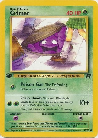 Pokemon - Grimer - 57/82 - Common 1st Edition - Team Rocket Series - Top CollectiblesCollectible CardsPokémon