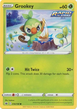 Pokemon - Grookey - 016/198 - Common - Sword & Shield: Chilling Reign Series - Top CollectiblesCollectible CardsPokémon