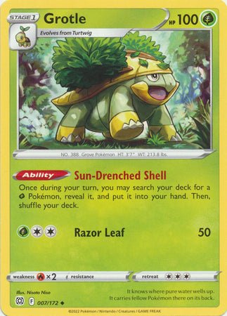 Pokemon - Grotle - 007/172 - Uncommon - Sword &amp; Shield: Brilliant Stars Series - Top CollectiblesCollectible CardsPokémon