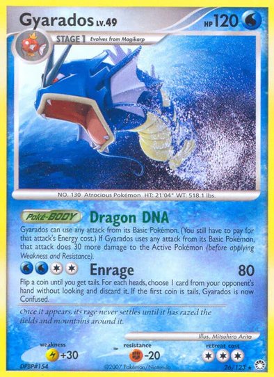 Pokemon - Gyarados - 26/123 - Rare - Diamond & Pearl: Mysterious Treasures Series - Top CollectiblesCollectible CardsPokémon