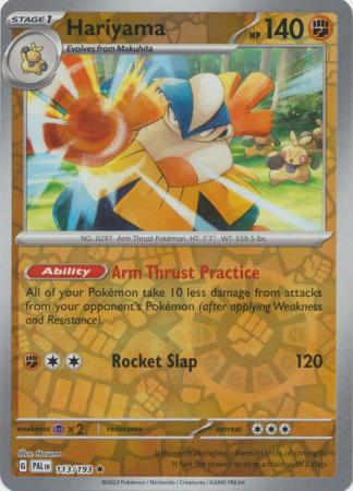 Pokemon - Hariyama - 113/193 - Holo Rare Reverse Holo - Scarlet &amp; Violet: Paldea Evolved Series - Top CollectiblesCollectible CardsPokémon