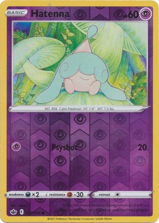 Pokemon - Hatenna - 071/198 - Common Reverse Holo - Sword &amp; Shield: Chilling Reign Series - Top CollectiblesCollectible CardsPokémon