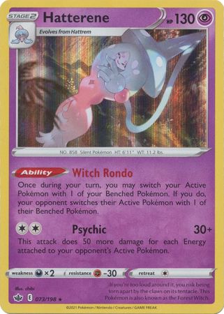 Pokemon - Hatterene - 073/198 - Holo Rare - Sword & Shield: Chilling Reign Series - Top CollectiblesCollectible CardsPokémon