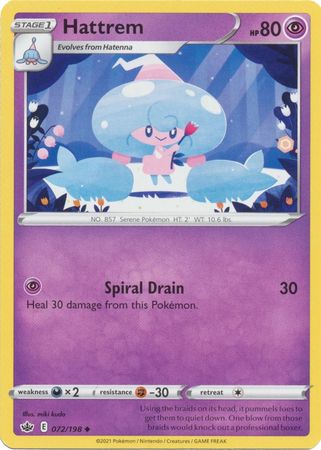 Pokemon - Hattrem - 072/198 - Uncommon - Sword &amp; Shield: Chilling Reign Series - Top CollectiblesCollectible CardsPokémon