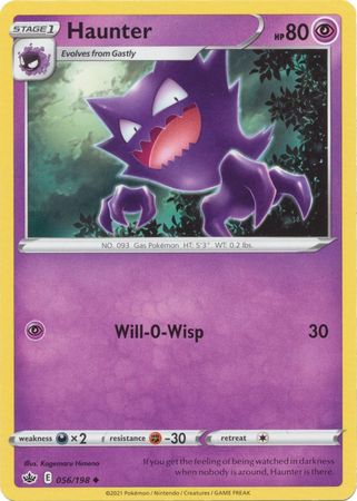 Pokemon - Haunter - 056/198 - Uncommon - Sword &amp; Shield: Chilling Reign Series - Top CollectiblesCollectible CardsPokémon