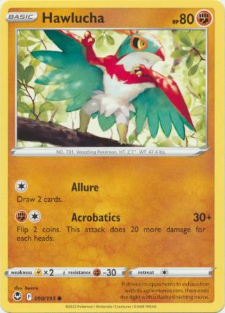 Pokemon - Hawlucha - 098/195 - Common - Sword & Shield: Silver Tempest Series - Top CollectiblesCollectible CardsPokémon