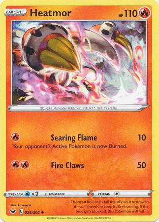 Pokemon - Heatmor - 026/202 - Uncommon - Sword &amp; Shield: Base Set Series - Top CollectiblesCollectible CardsPokémon