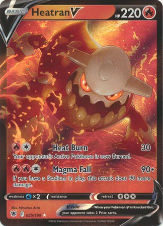 Pokemon - Heatran V - 025/189 - Ultra Rare - Sword &amp; Shield: Astral Radiance Series - Top CollectiblesCollectible CardsPokémon
