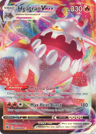 Pokemon - Heatran VMAX - 026/189 - Ultra Rare - Sword & Shield: Astral Radiance Series - Top CollectiblesCollectible CardsPokémon