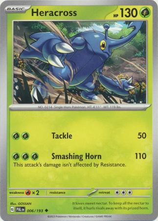 Pokemon - Heracross - 006/193 - Uncommon - Scarlet &amp; Violet: Paldea Evolved Series - Top CollectiblesCollectible CardsPokémon