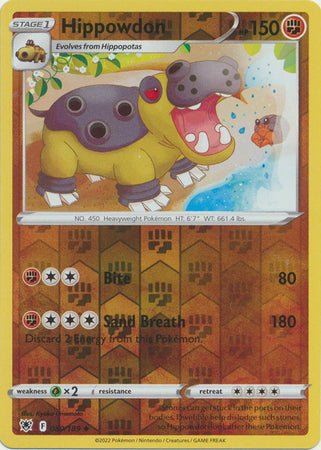 Pokemon - Hippowdon - 080/189 - Uncommon Reverse Holo - Sword &amp; Shield: Astral Radiance Series - Top CollectiblesCollectible CardsPokémon