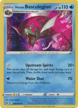 Pokemon - Hisuian Basculegion - 045/196 - Holo Rare - Sword & Shield: Lost Origin Series - Top CollectiblesCollectible CardsPokémon