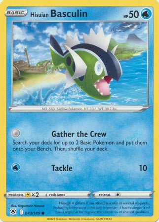 Pokemon - Hisuian Basculin - 043/189 - Common - Sword &amp; Shield: Astral Radiance Series - Top CollectiblesCollectible CardsPokémon