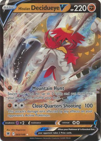 Pokemon - Hisuian Decidueye V - 083/189 - Ultra Rare - Sword &amp; Shield: Astral Radiance Series - Top CollectiblesCollectible CardsPokémon