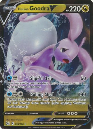 Pokemon - Hisuian Goodra V - 135/196 - Ultra Rare - Sword & Shield: Lost Origin Series - Top CollectiblesCollectible CardsPokémon