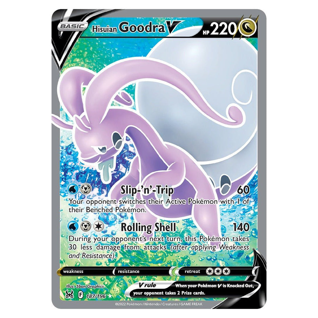 Pokemon - Hisuian Goodra V - 187 - Ultra Rare - Lost Origin - Top CollectiblesPokémon SinglePokémon