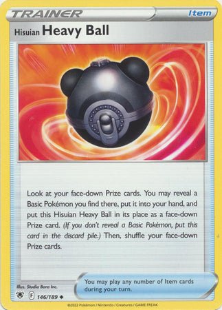 Pokemon - Hisuian Heavy Ball - 146/189 - Uncommon - Sword & Shield: Astral Radiance Series - Top CollectiblesCollectible CardsPokémon