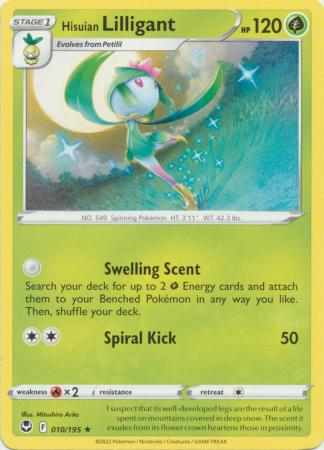 Pokemon - Hisuian Lilligant - 010/195 - Rare - Sword &amp; Shield: Silver Tempest Series - Top CollectiblesCollectible CardsPokémon