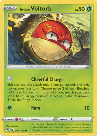 Pokemon - Hisuian Voltorb - 002/189 - Common - Sword &amp; Shield: Astral Radiance Series - Top CollectiblesCollectible CardsPokémon