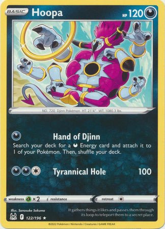 Pokemon - Hoopa - 122/196 - Rare - Sword &amp; Shield: Lost Origin Series - Top CollectiblesCollectible CardsPokémon