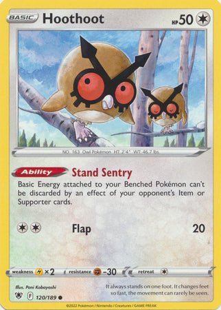 Pokemon - Hoothoot - 120/189 - Common - Sword &amp; Shield: Astral Radiance Series - Top CollectiblesCollectible CardsPokémon