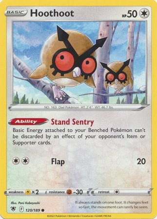 Pokemon - Hoothoot - 120/189 - Common - Sword & Shield: Astral Radiance Series - Top CollectiblesCollectible CardsPokémon