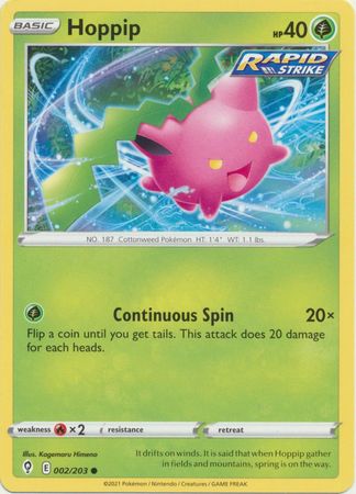 Pokemon - Hoppip - 002/203 - Common - Sword & Shield: Evolving Skies Series - Top CollectiblesCollectible CardsPokémon