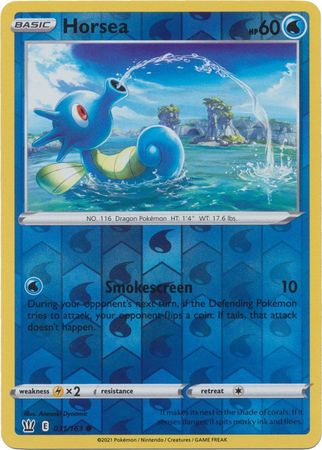 Pokemon - Horsea - 031/163 - Common Reverse Holo - Sword &amp; Shield: Battle Styles Singles - Top CollectiblesCollectible CardsPokémon