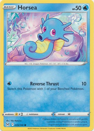 Pokemon - Horsea - 035/196 - Common - Sword &amp; Shield: Lost Origin Series - Top CollectiblesCollectible CardsPokémon