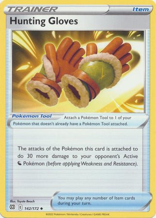 Pokemon - Hunting Gloves - 142/172 - Uncommon - Sword &amp; Shield: Brilliant Stars Series - Top CollectiblesCollectible CardsPokémon