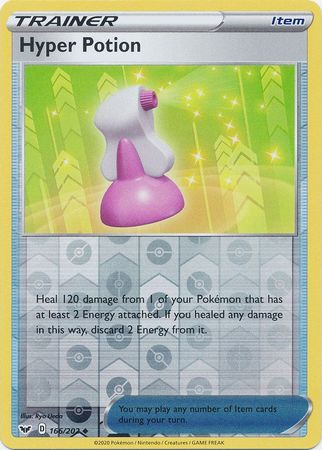 Pokemon - Hyper Potion - 166/202 - Uncommon Reverse Holo - Sword &amp; Shield: Base Set Series - Top CollectiblesCollectible CardsPokémon