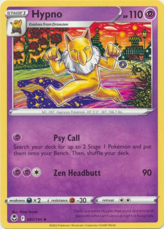 Pokemon - Hypno - 061/195 - Uncommon - Sword &amp; Shield: Silver Tempest Series - Top CollectiblesCollectible CardsPokémon
