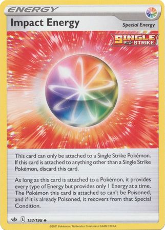 Pokemon - Impact Energy - 157/198 - Uncommon - Sword &amp; Shield: Chilling Reign Series - Top CollectiblesCollectible CardsPokémon