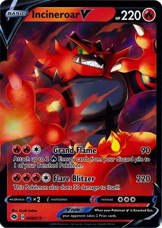Pokemon - Incineroar V - 008/073 - Ultra Rare - Champion&