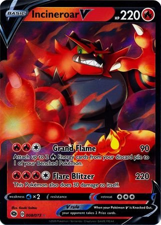 Pokemon - Incineroar V - 008/073 - Ultra Rare - Champion's Path Series - Top CollectiblesCollectible CardsPokémon