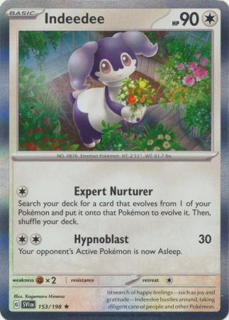 Pokemon - Indeedee - 153/198 - Holo Rare - Scarlet &amp; Violet (Base Set) Series - Top CollectiblesCollectible CardsPokémon