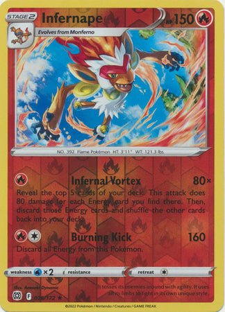 Pokemon - Infernape - 026/172 - Holo Rare Reverse Holo - Sword &amp; Shield: Brilliant Stars Series - Top CollectiblesCollectible CardsPokémon