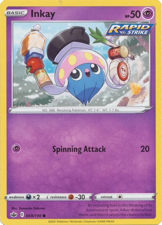 Pokemon - Inkay - 069/198 - Common - Sword &amp; Shield: Chilling Reign Series - Top CollectiblesCollectible CardsPokémon