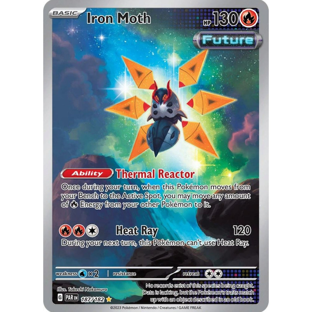 Pokemon - Iron Moth - 207/182 - Illustration Rare - Scarlet &amp; Violet: Paradox Rift Series - Top CollectiblesCollectible CardsPokémon