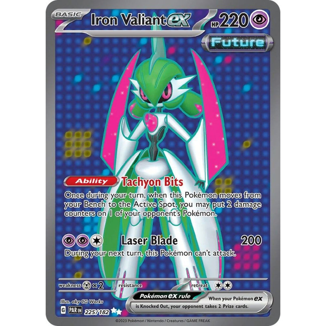 Pokemon - Iron Valiant ex - 225/182 - Ultra Rare - Scarlet &amp; Violet: Paradox Rift Series - Top CollectiblesCollectible CardsPokémon