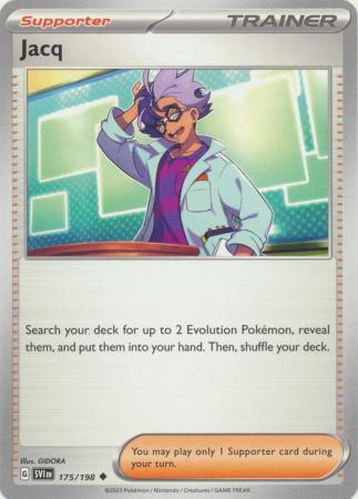 Pokemon - Jacq - 175/198 - Uncommon - Scarlet &amp; Violet (Base Set) Series - Top CollectiblesCollectible CardsPokémon