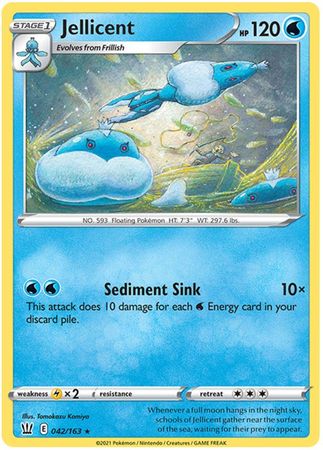 Pokemon - Jellicent - 042/163 - Rare - Sword &amp; Shield: Battle Styles Singles - Top CollectiblesCollectible CardsPokémon