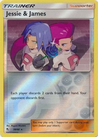 Pokemon - Jessie & James - 58/68 - Holo Rare Reverse Holo - Hidden Fates Series - Top CollectiblesCollectible CardsPokémon