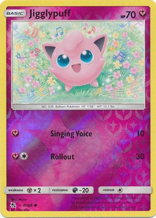 Pokemon - Jigglypuff - 41/68 - Common Reverse Holo - Hidden Fates Series - Top CollectiblesCollectible CardsPokémon