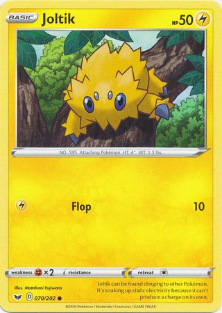Pokemon - Joltik - 070/202 - Common - Sword &amp; Shield: Base Set Series - Top CollectiblesCollectible CardsPokémon