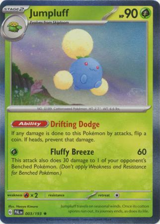 Pokemon - Jumpluff - 003/193 - Holo Rare - Scarlet &amp; Violet: Paldea Evolved Series - Top CollectiblesCollectible CardsPokémon